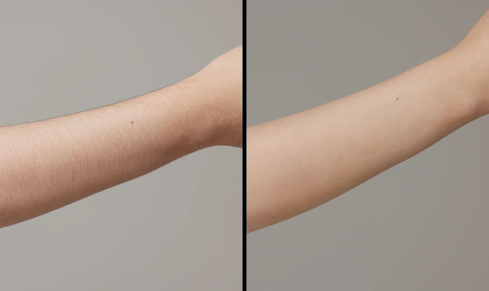 Brazos antes y después